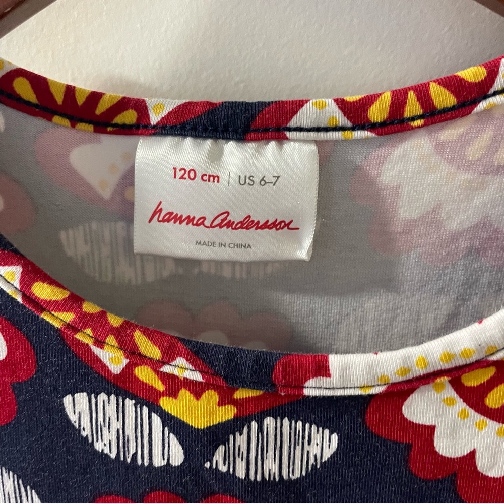 Hanna Andersson Navy and Red Floral Kids Dress - Picture 3 of 4